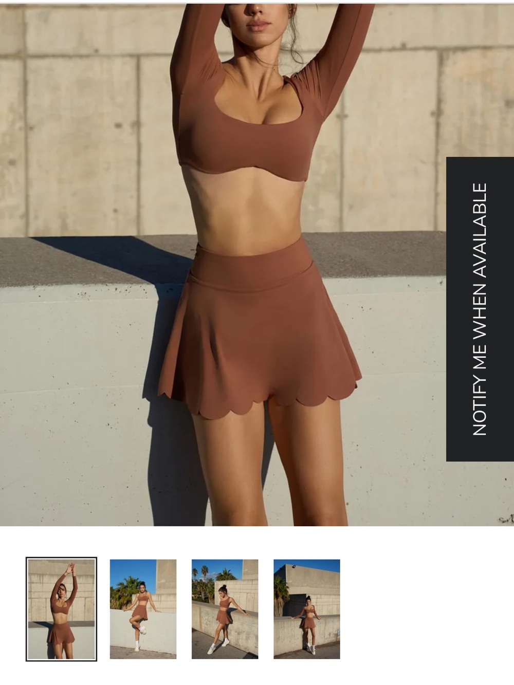 Wiskii Scalloped tennis skirt. Small, NWT